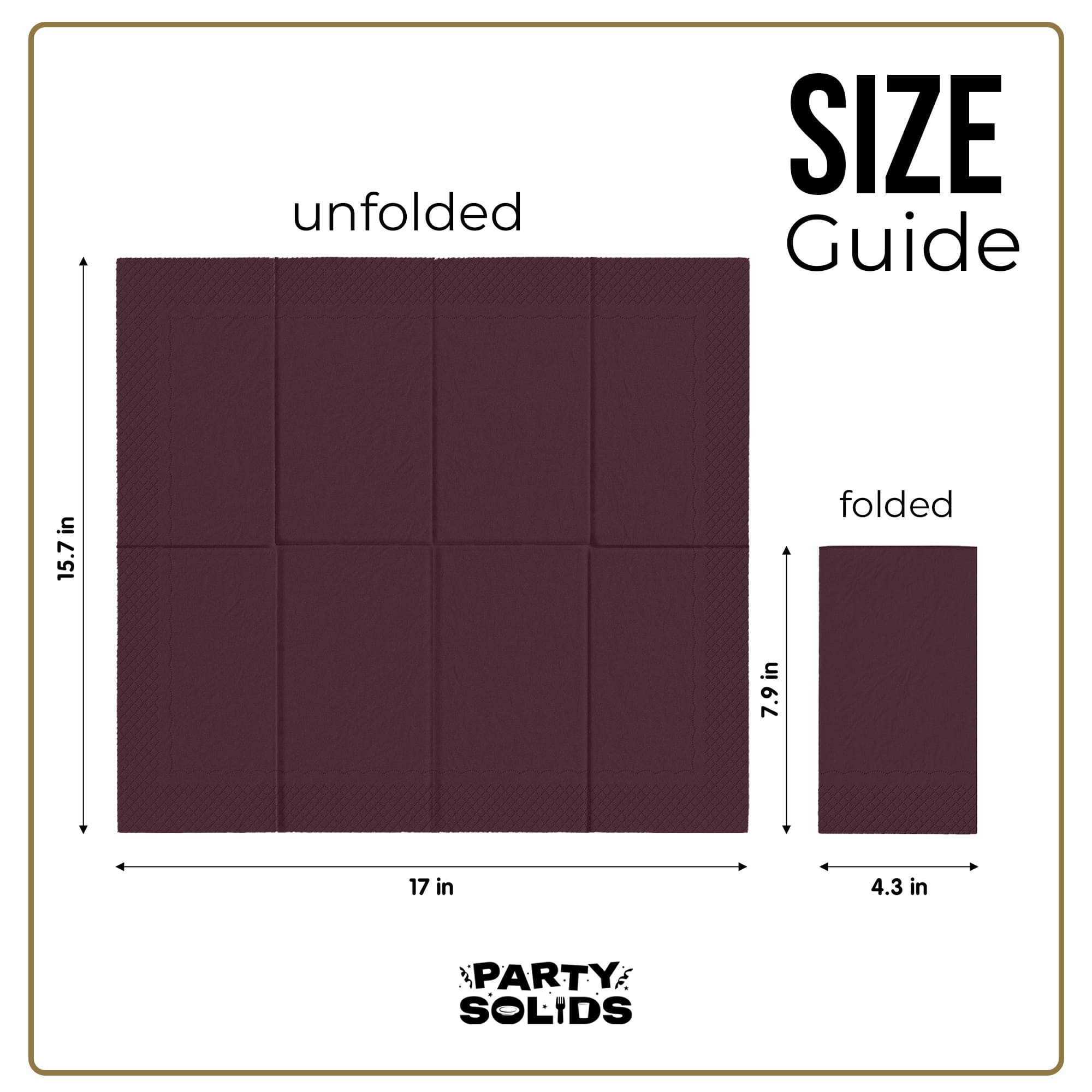 Brown Guest Towel Napkins | 80 Count