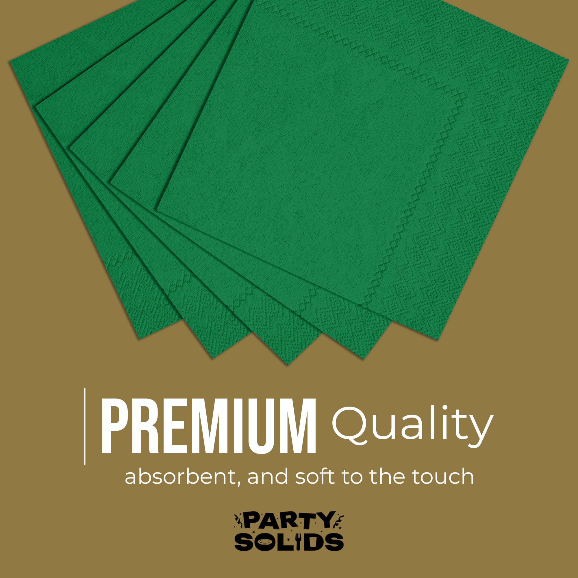 Emerald Green Dinner Napkins | 100 Count