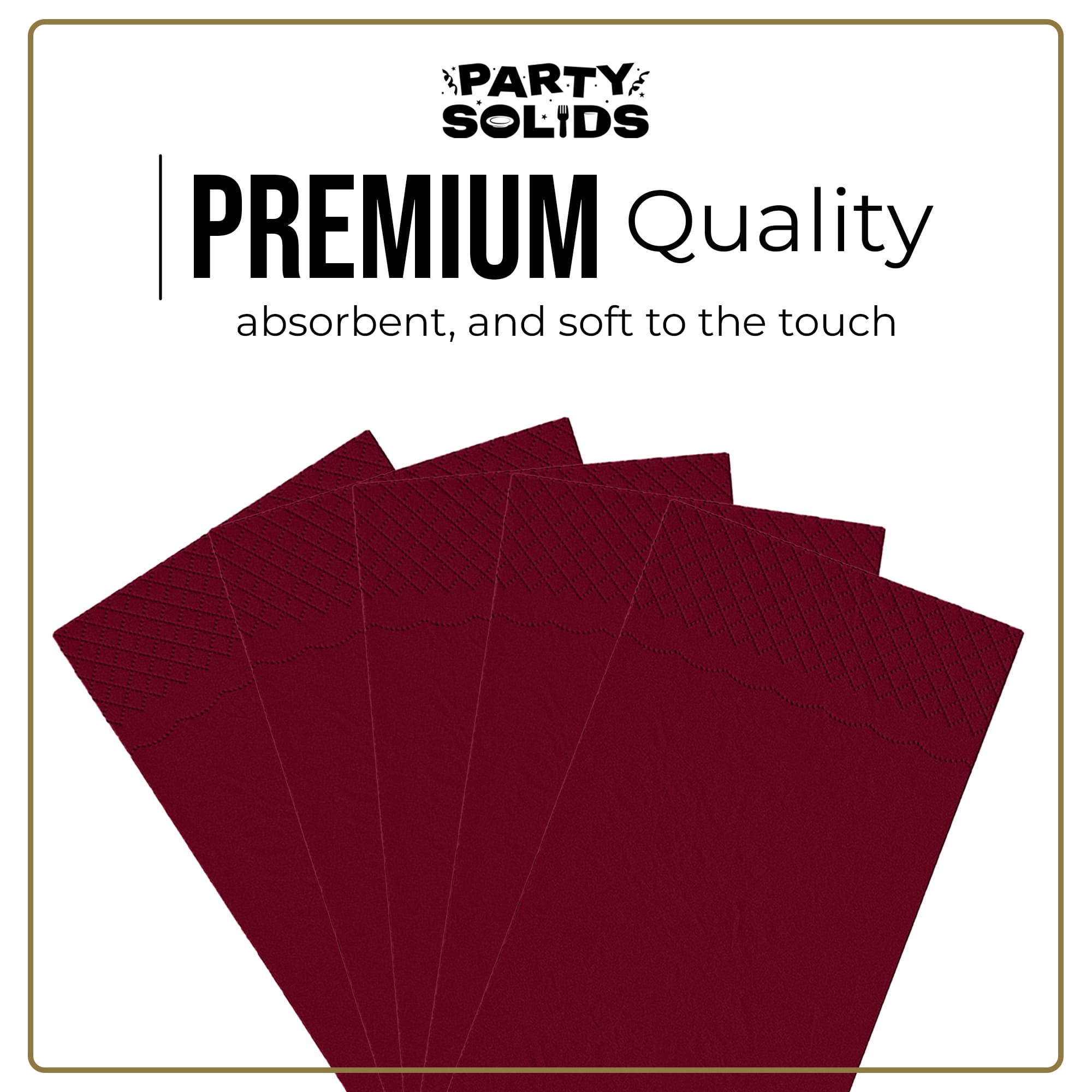 Burgundy Guest Towel Napkins | 80 Count