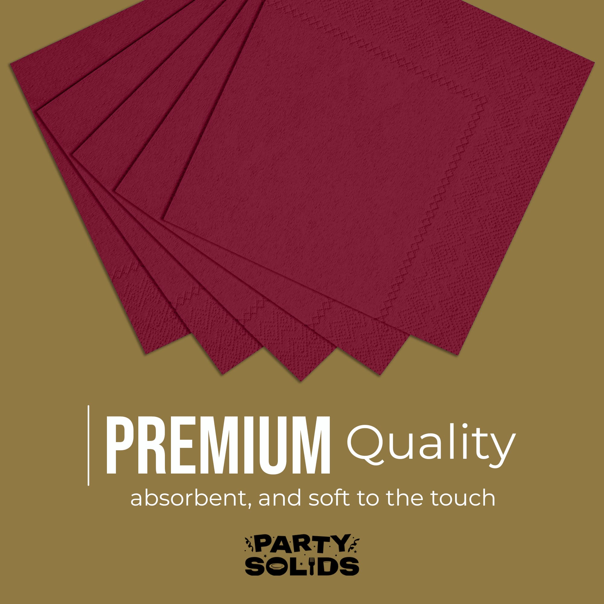 Burgundy Dinner Napkins | 100 Count
