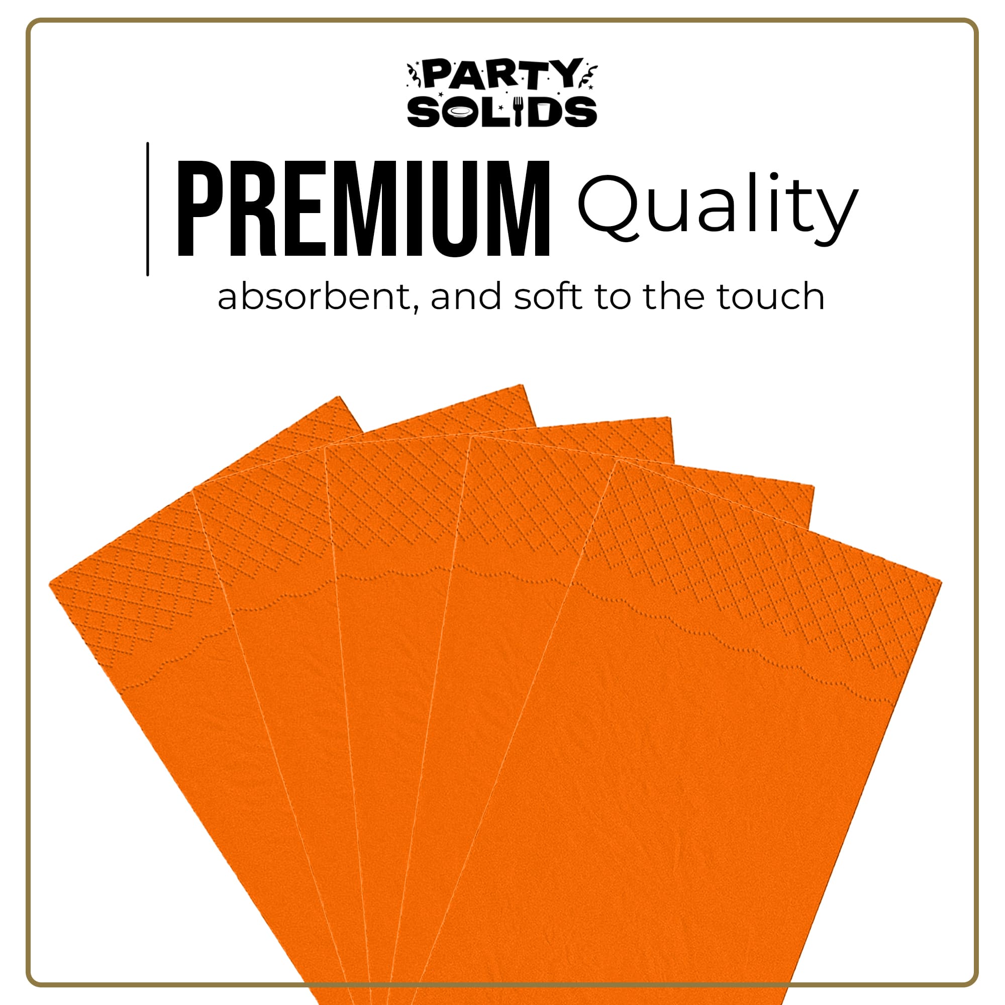 Orange Guest Towel Napkins | 80 Count