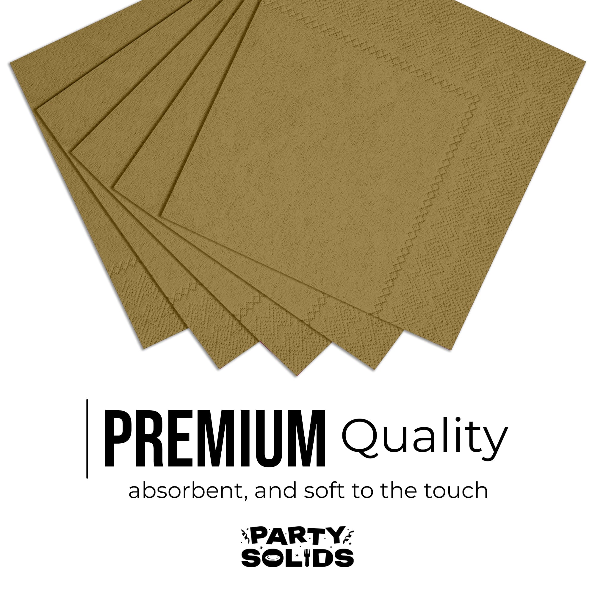 Gold Dinner Napkins | 100 Count