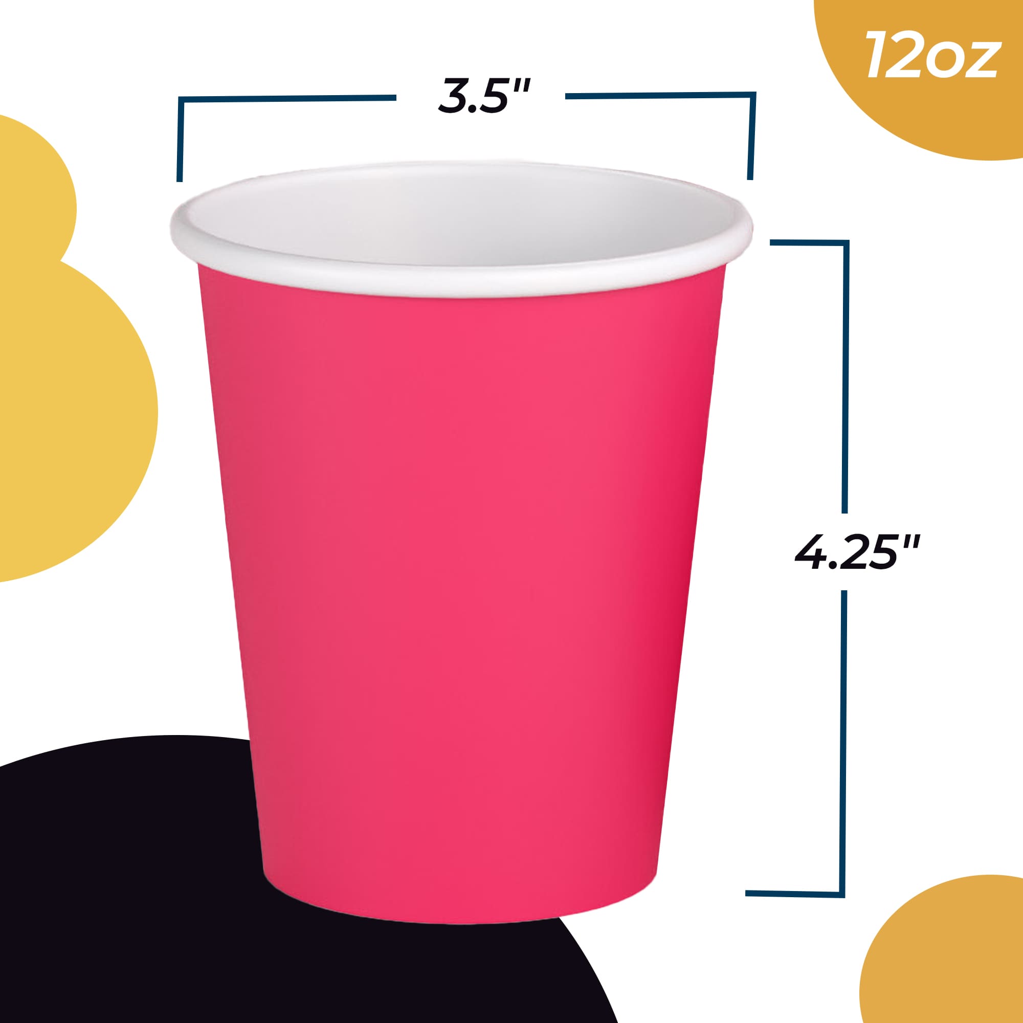 12 Oz. Cerise Paper Cups | 500 Count