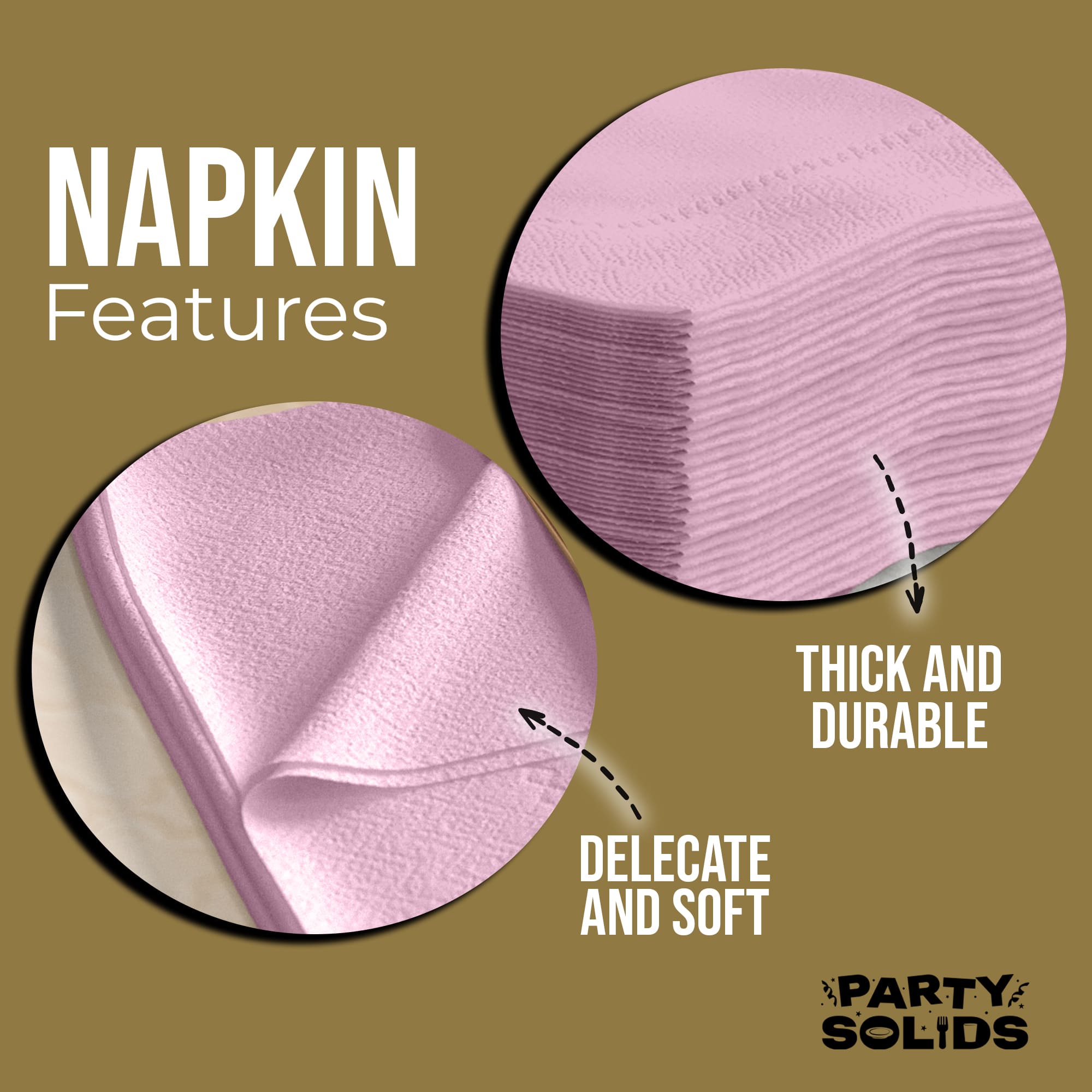 Pink Dinner Napkins | 100 Count