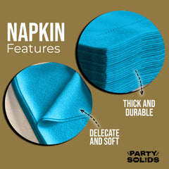 Turquoise Dinner Napkins | 100 Count