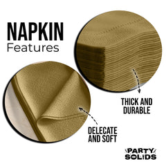 Gold Dinner Napkins | 100 Count