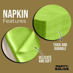 Lime Green Dinner Napkins | 100 Count