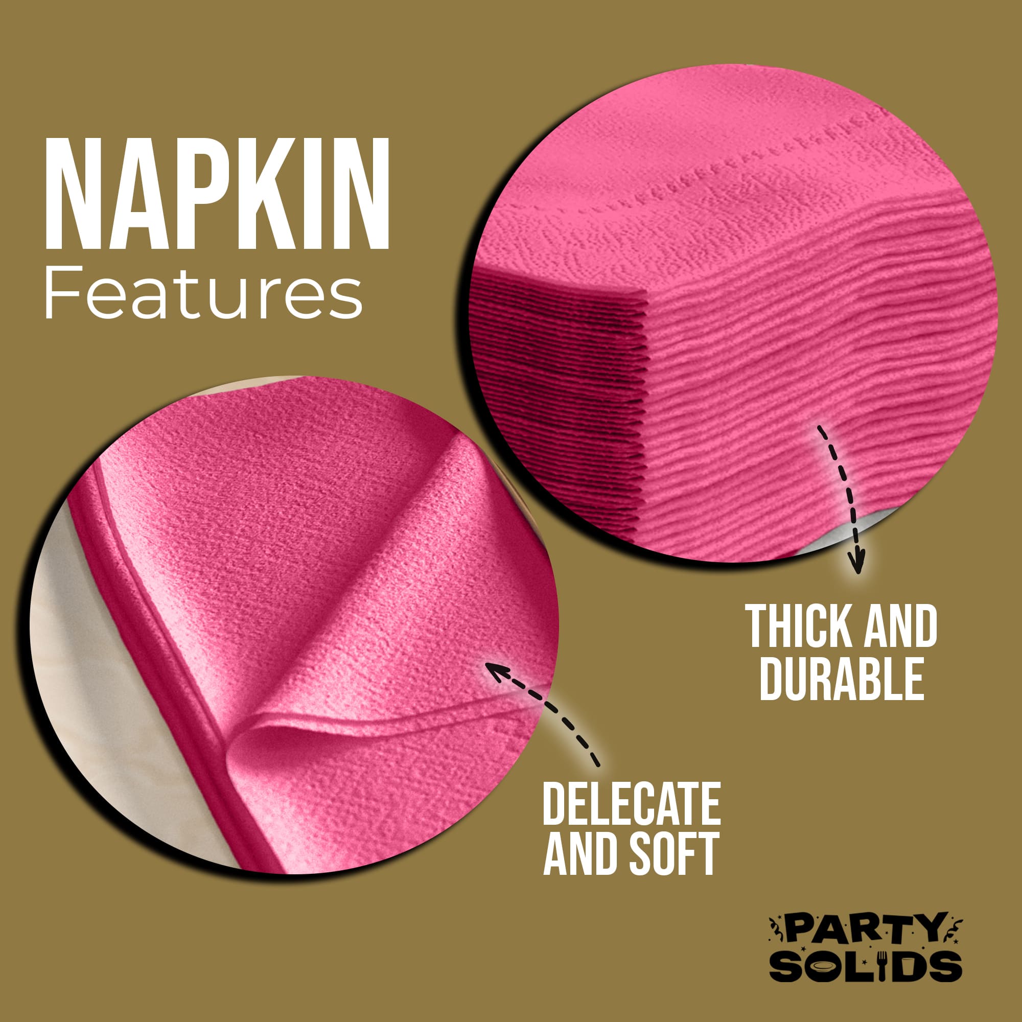 Cerise Dinner Napkins | 100 Count