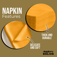 Yellow Dinner Napkins | 100 Count