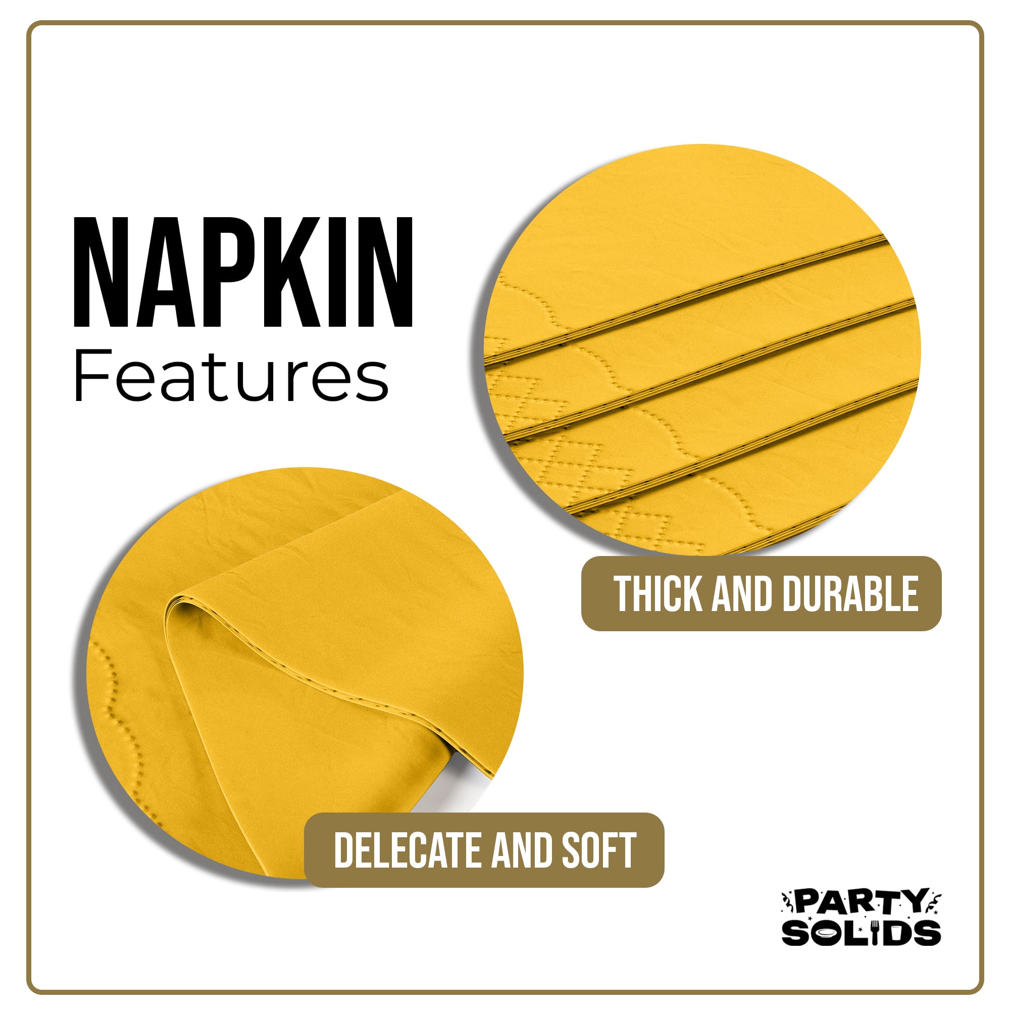 Yellow Guest Towel Napkins | 80 Count