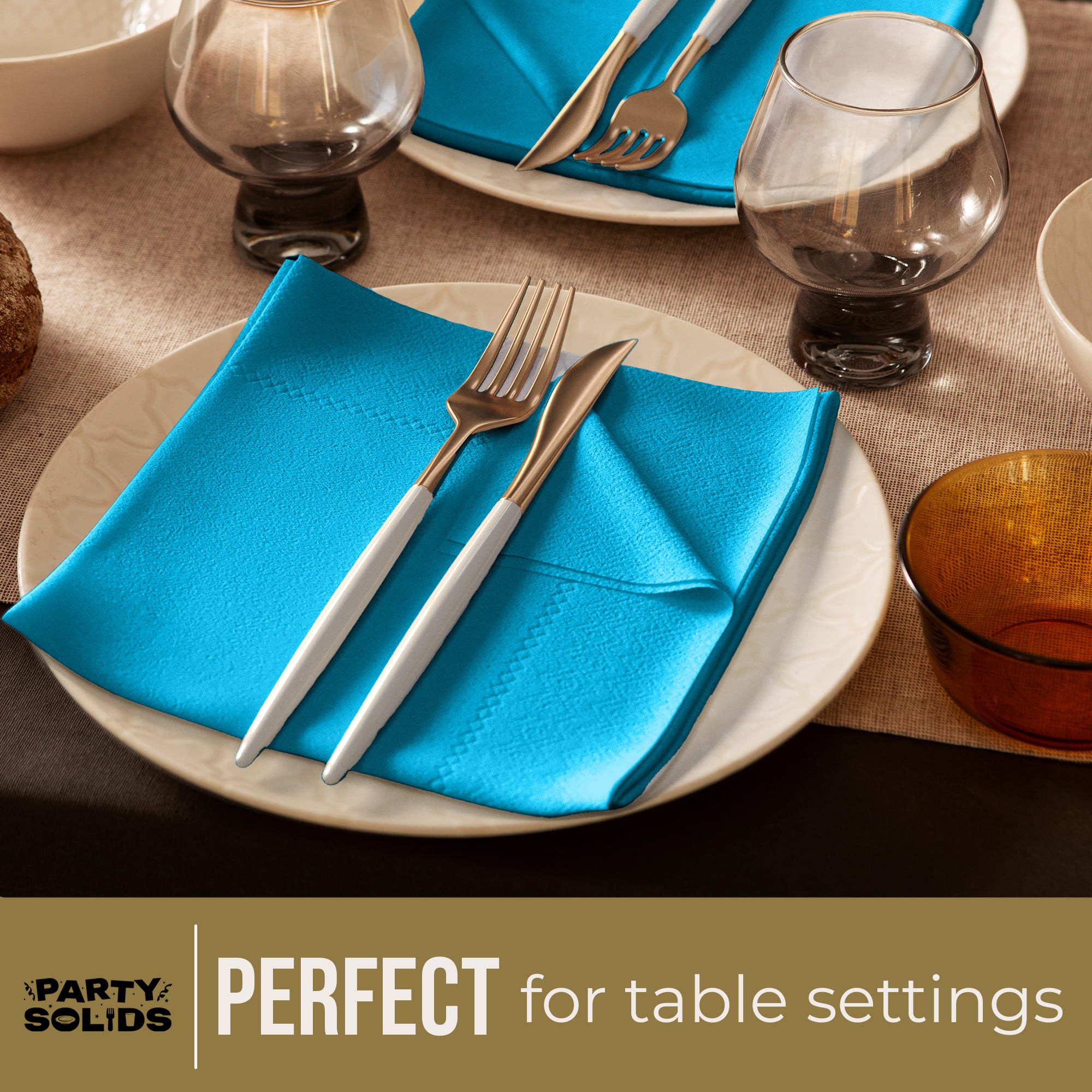Turquoise Dinner Napkins | 100 Count
