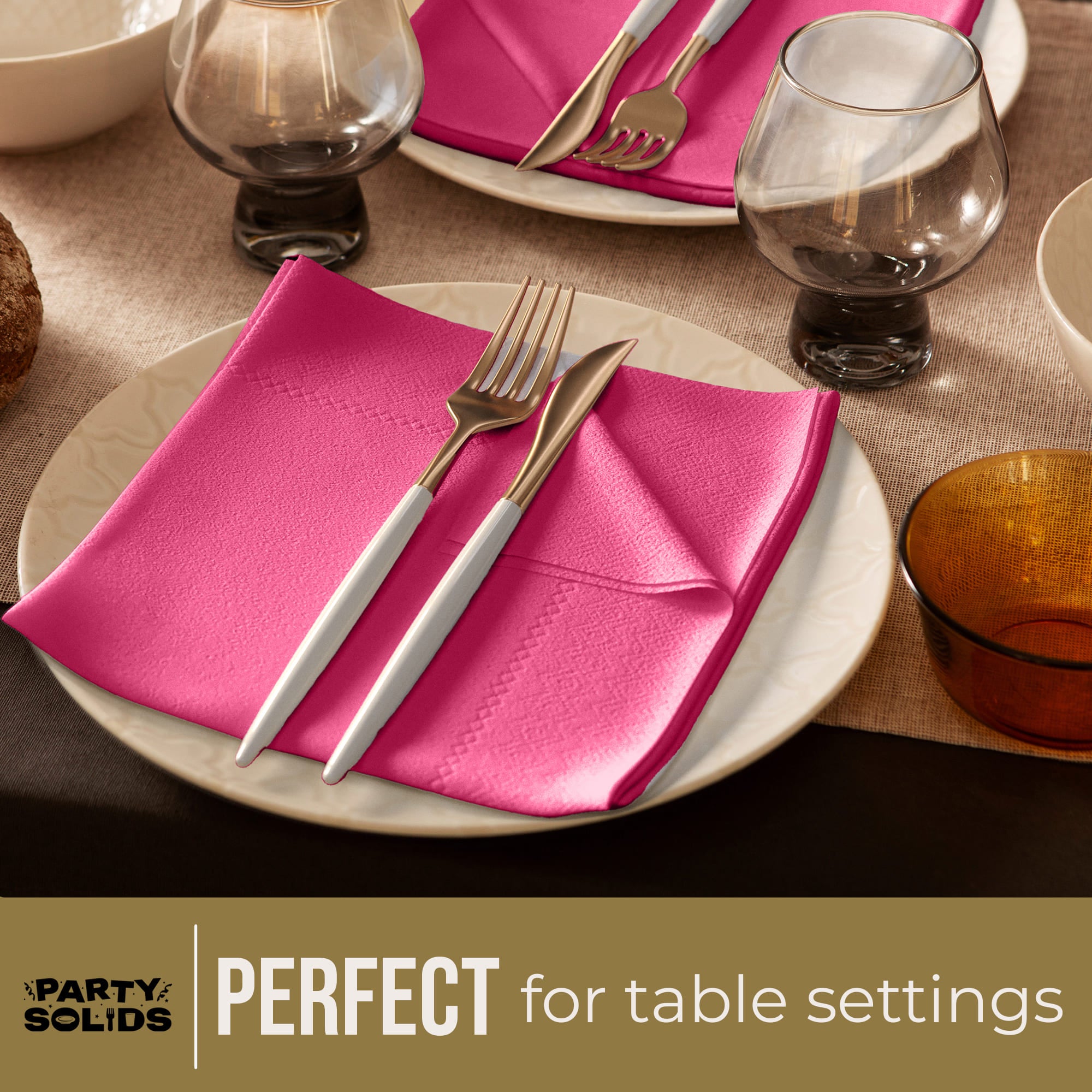 Cerise Dinner Napkins | 100 Count