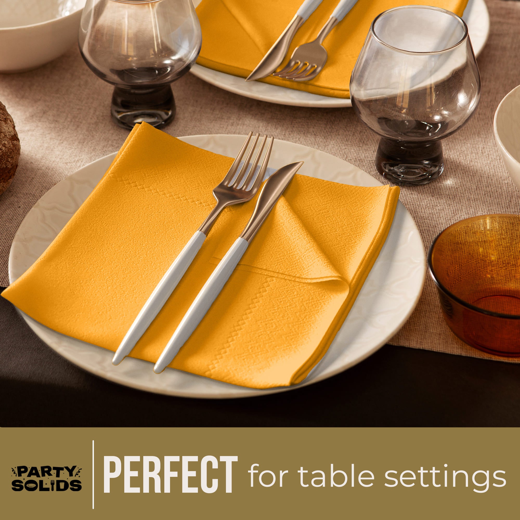 Yellow Dinner Napkins | 100 Count