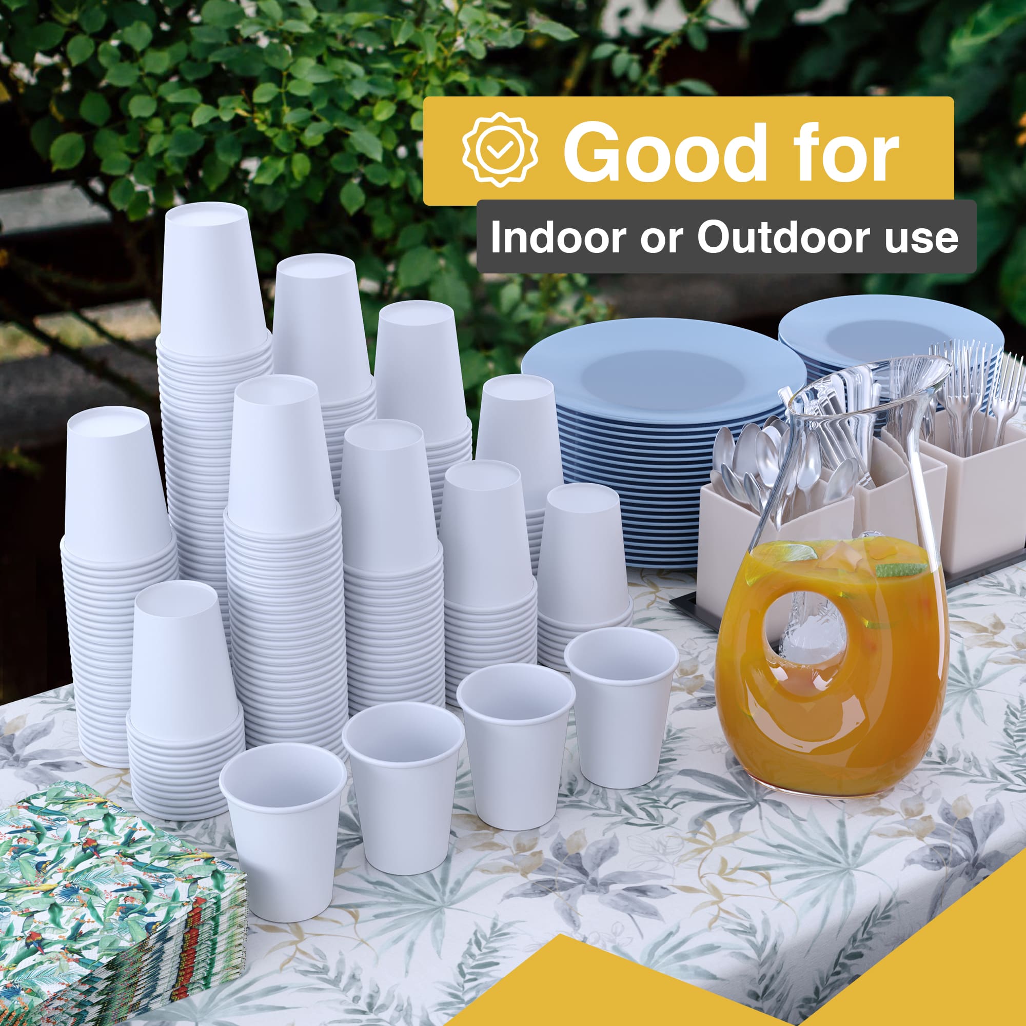 12 Oz. White Paper Cups | 500 Count