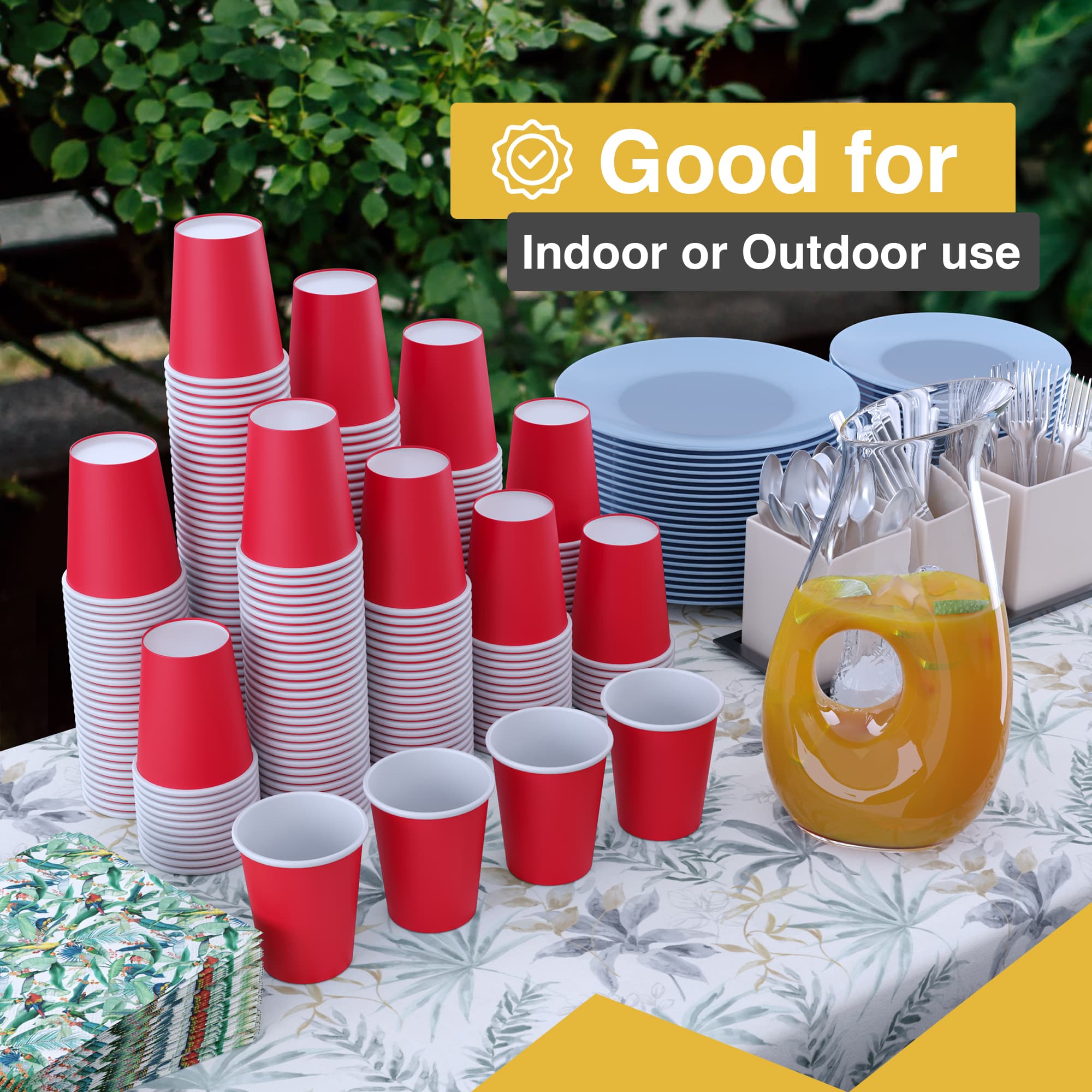 12 Oz. Red Paper Cups | 100 Count