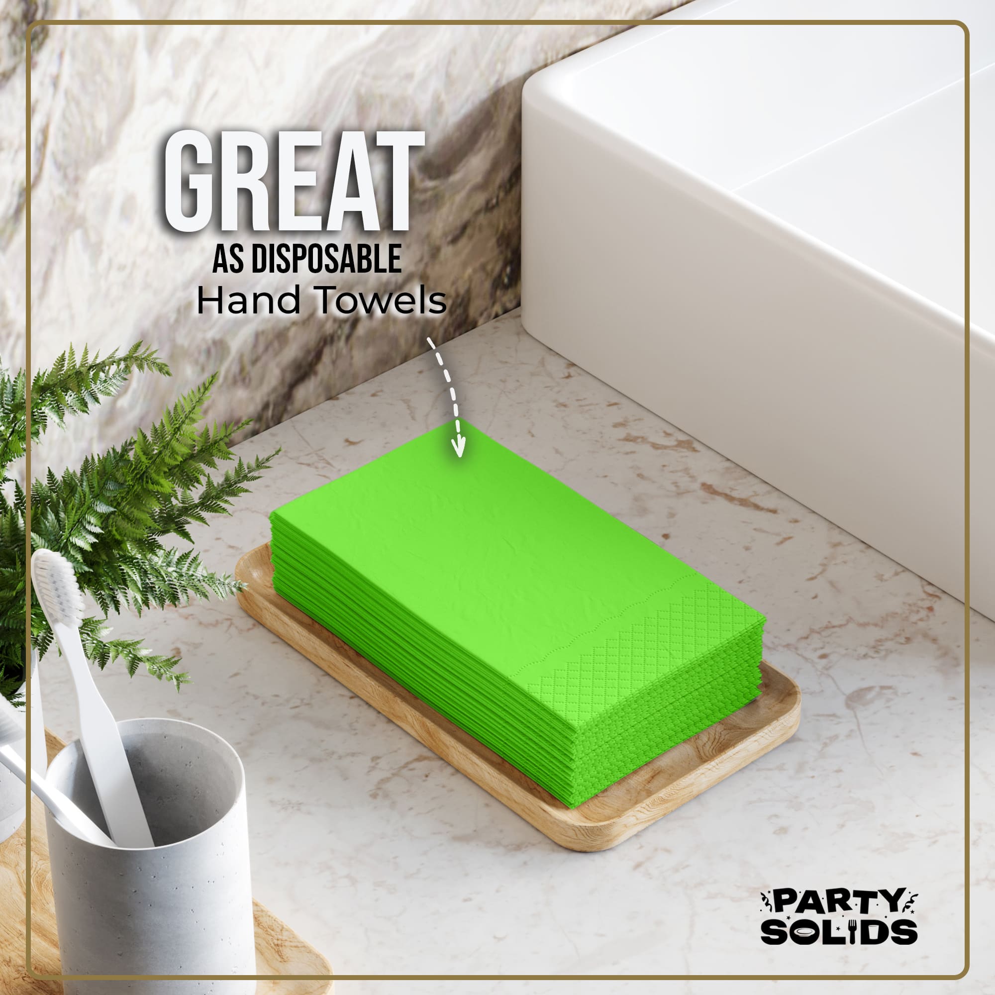 Lime Green Guest Towel Napkins | 80 Count