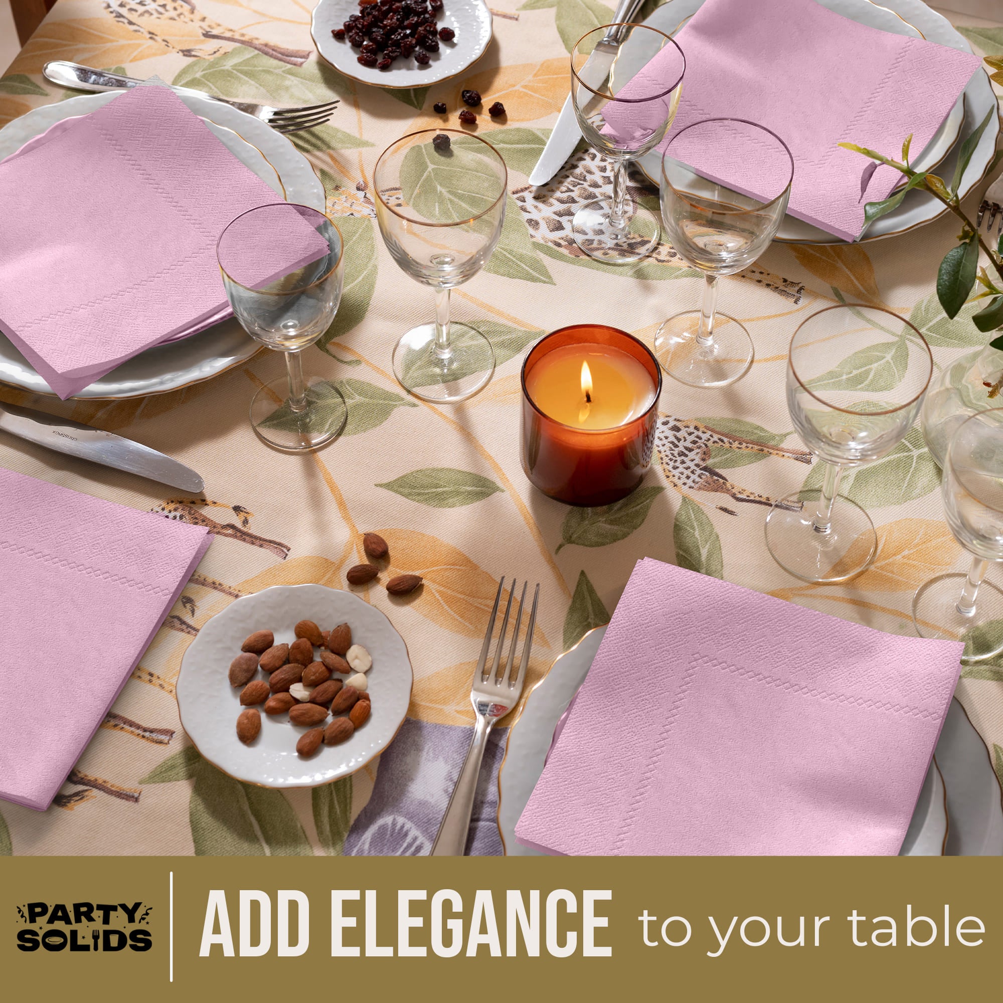 Pink Dinner Napkins | 3600 Count