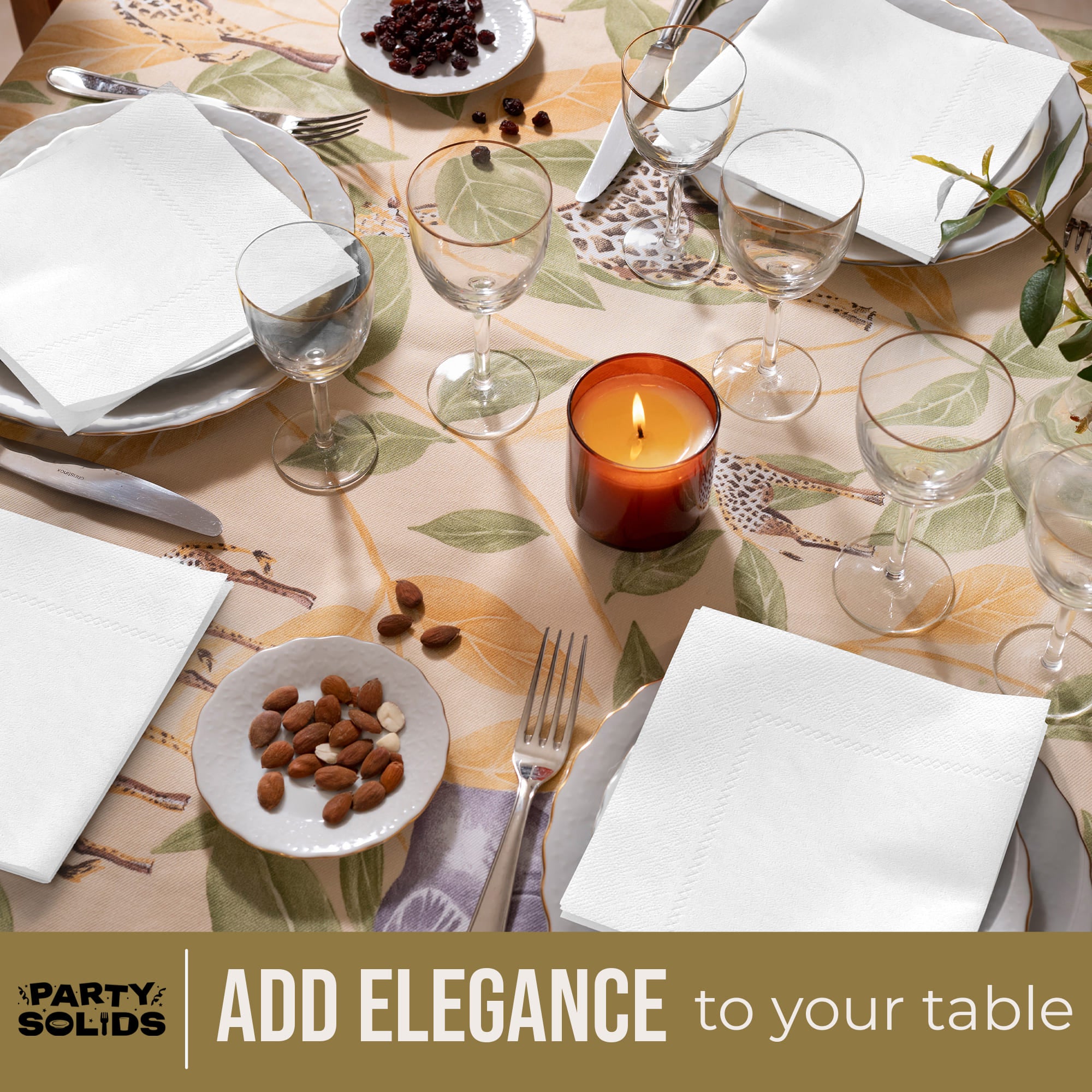 White Dinner Napkins | 100 Count