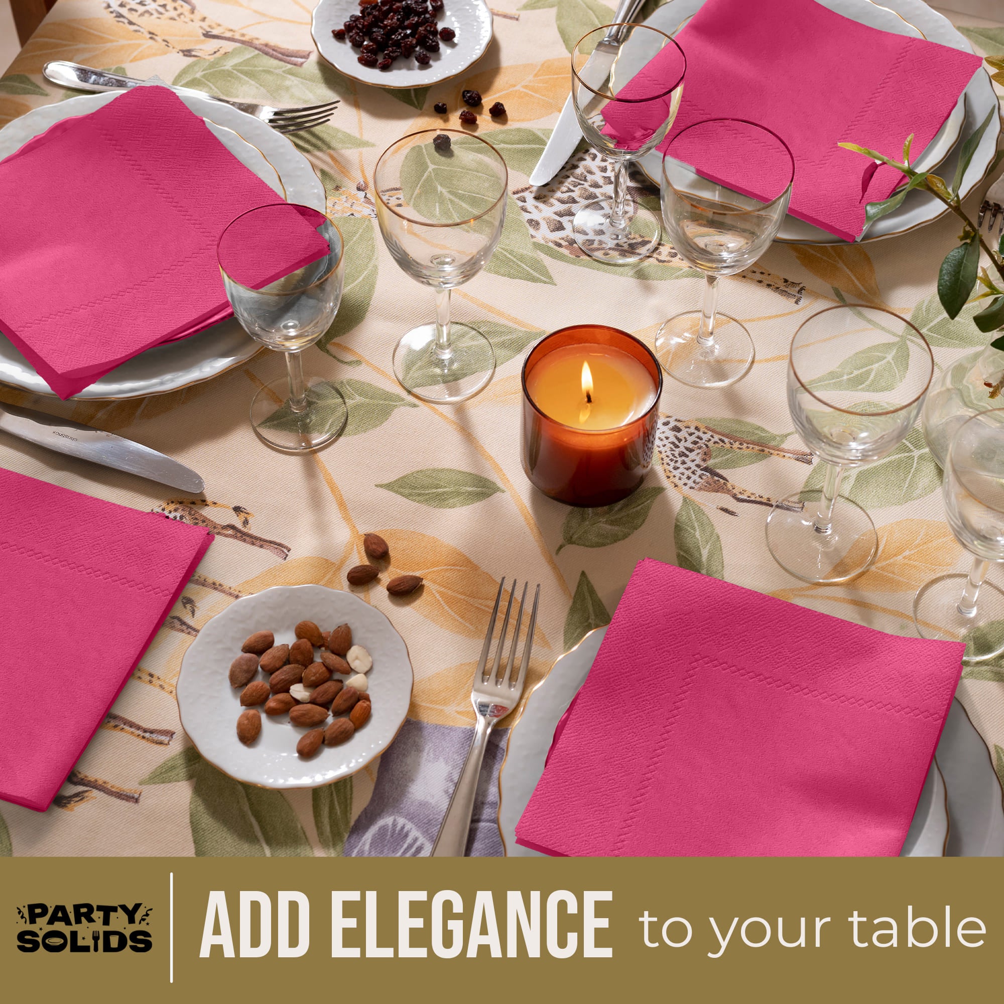 Cerise Dinner Napkins | 100 Count