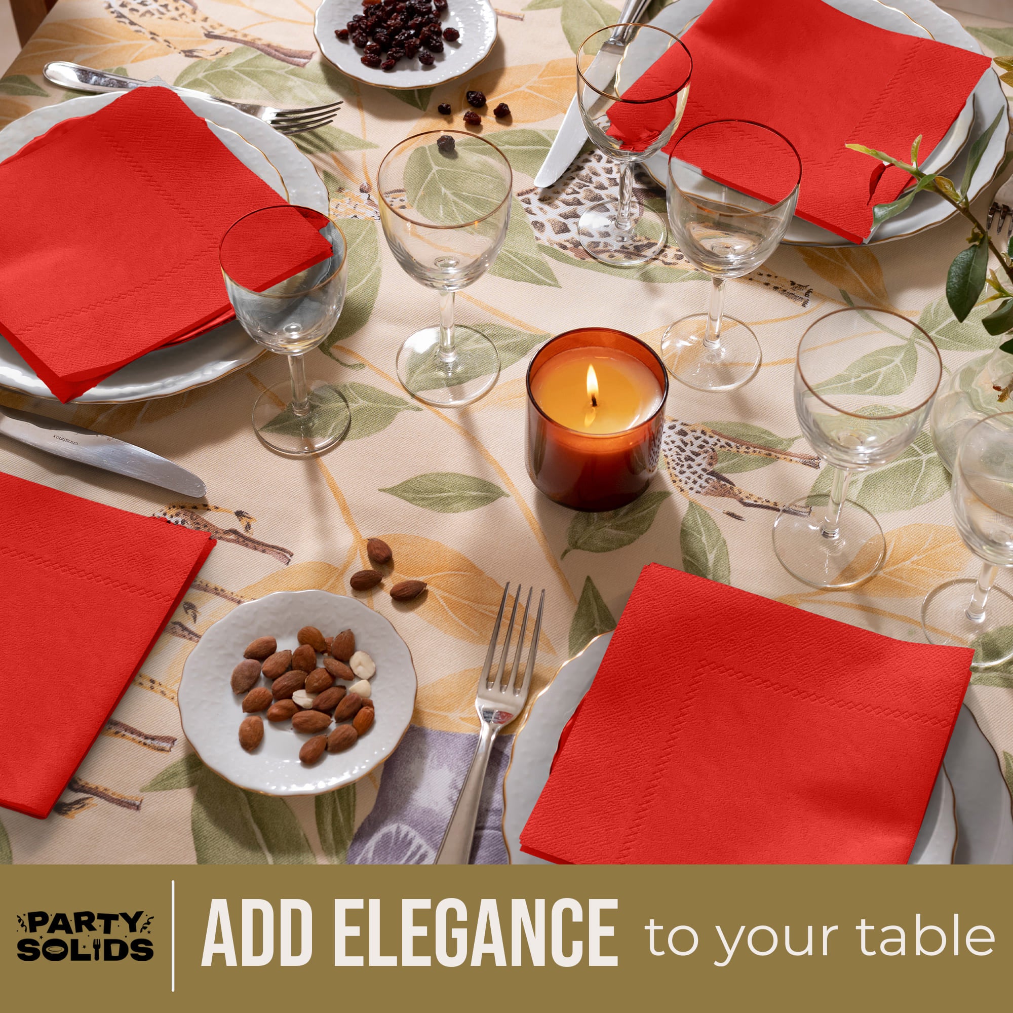 Red Dinner Napkins | 100 Count