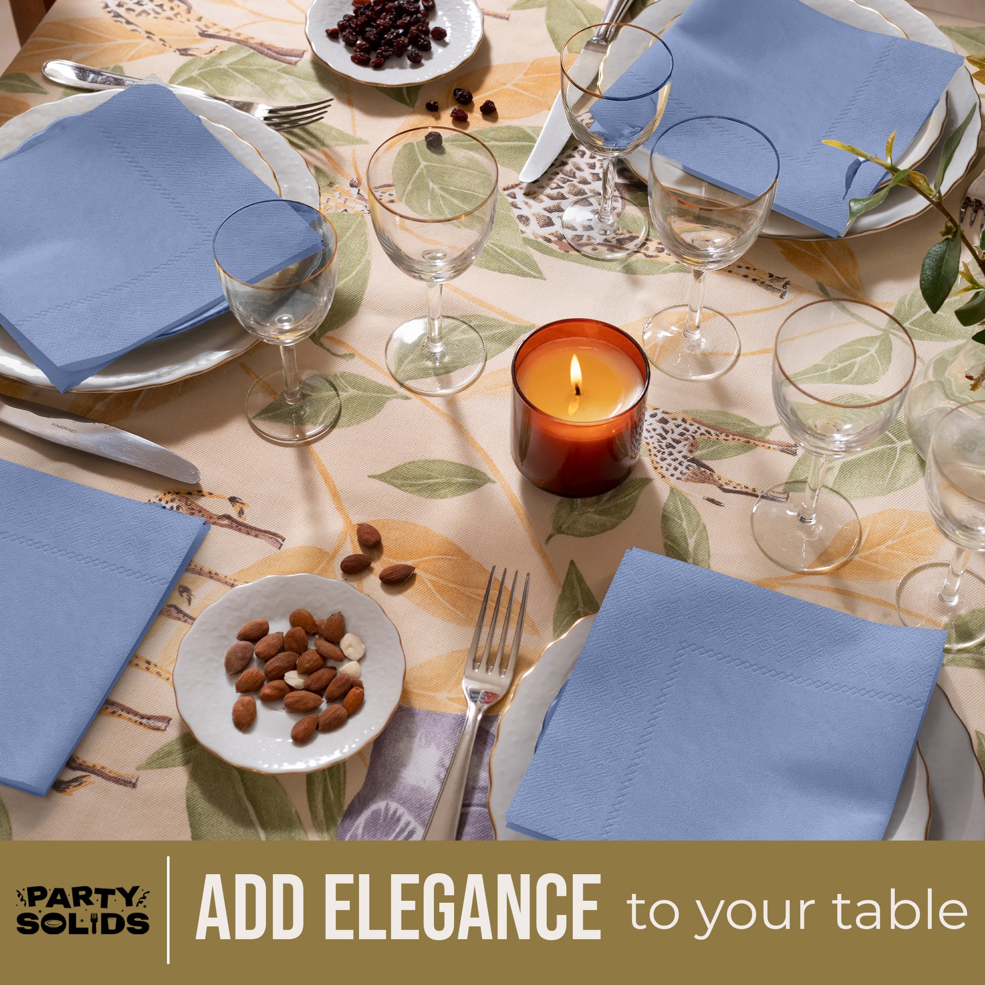 Silver Dinner Napkins | 100 Count