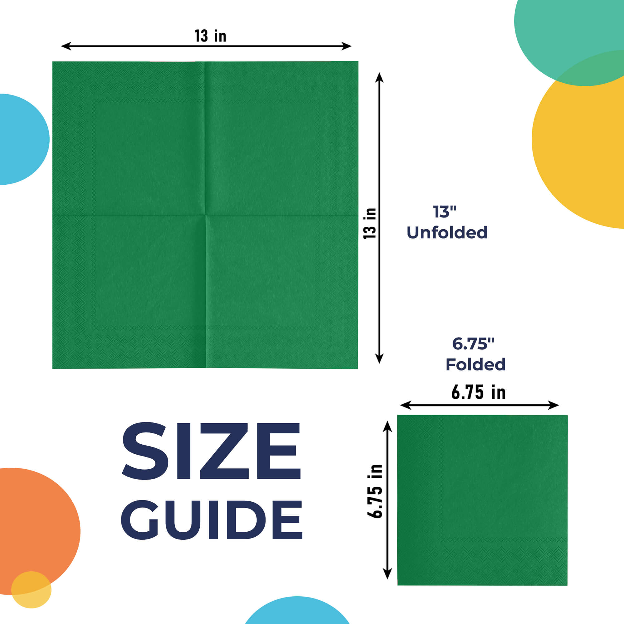 Emerald Green Beverage Napkins | 3600 Pack