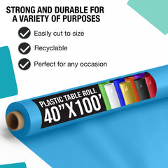 40 In. x 100 Ft. Turquoise Table Roll