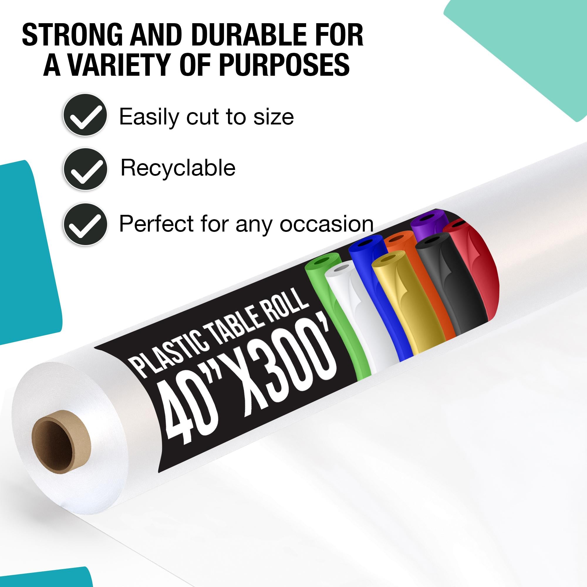 40 In. x 300 Ft. Premium Clear Table Roll