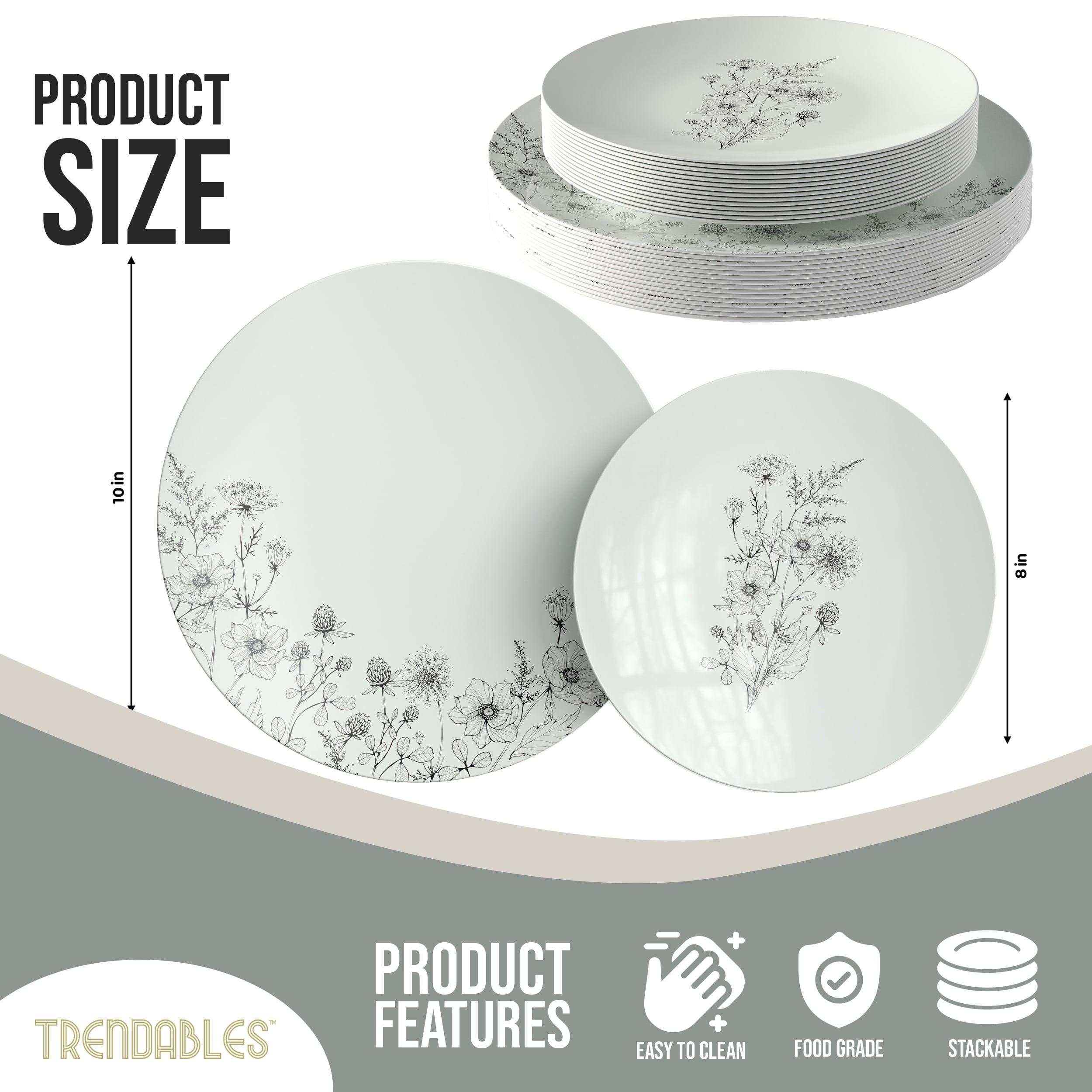 Dandelion Bloom Combo Set | 40 10 In. + 40 8 In.