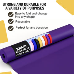 17.75 In. x 110 Ft. Purple Kraft Paper Roll