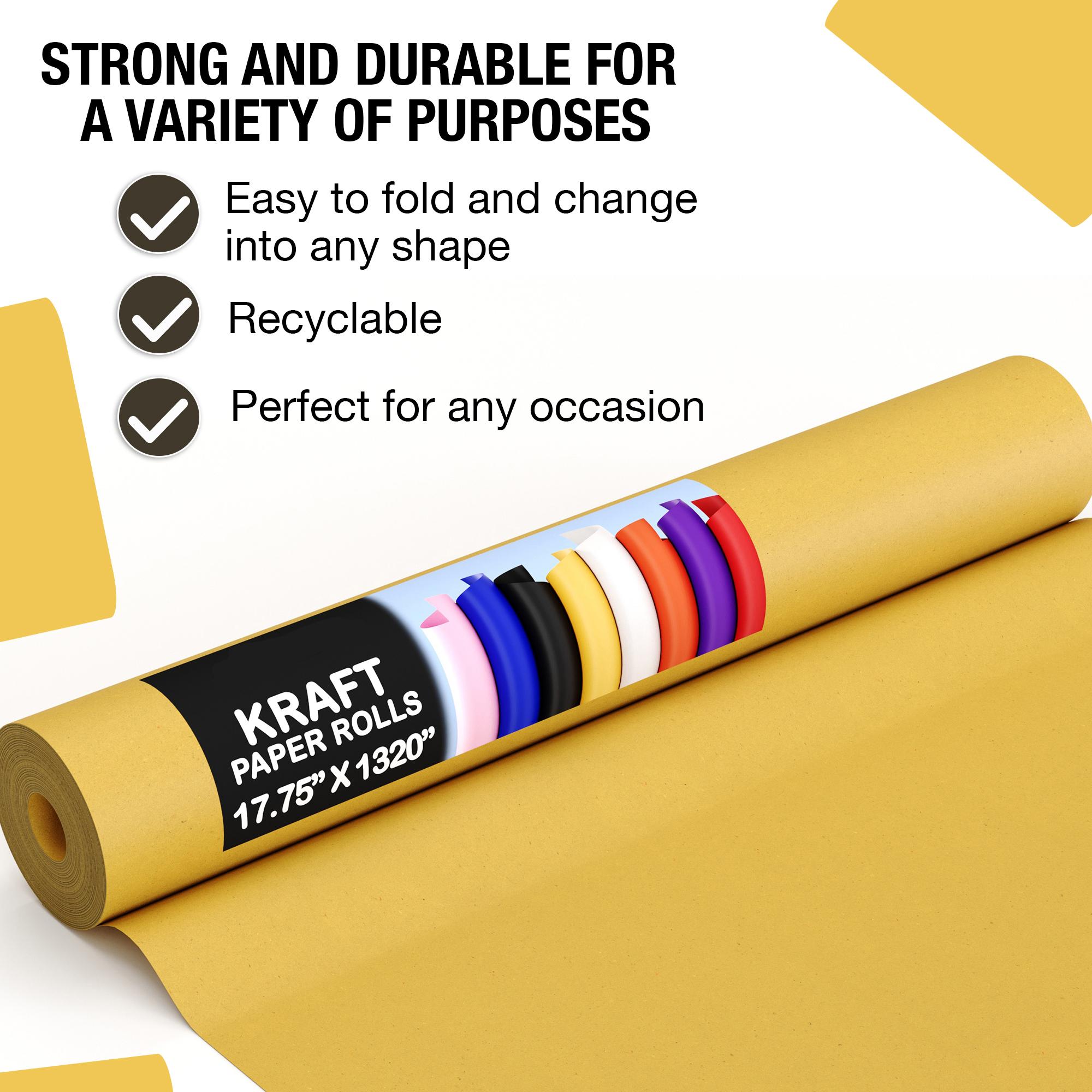 17.75 In. x 110 Ft. Yellow Kraft Paper Roll