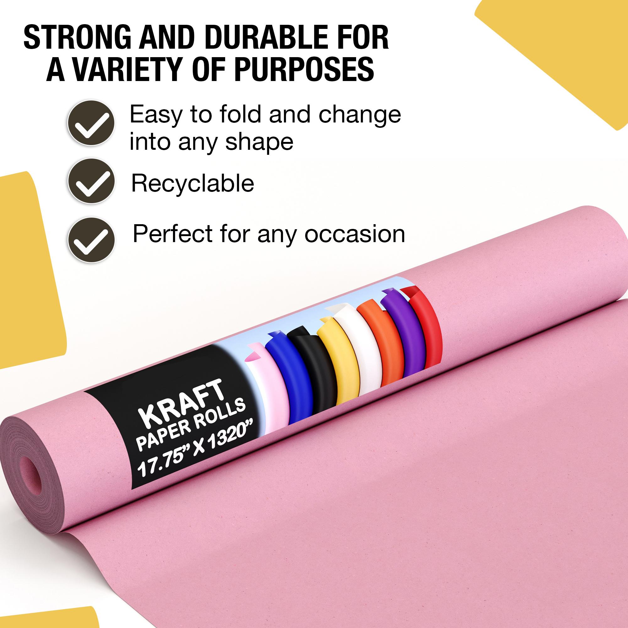 17.75 In. x 110 Ft. Pink Kraft Paper Roll