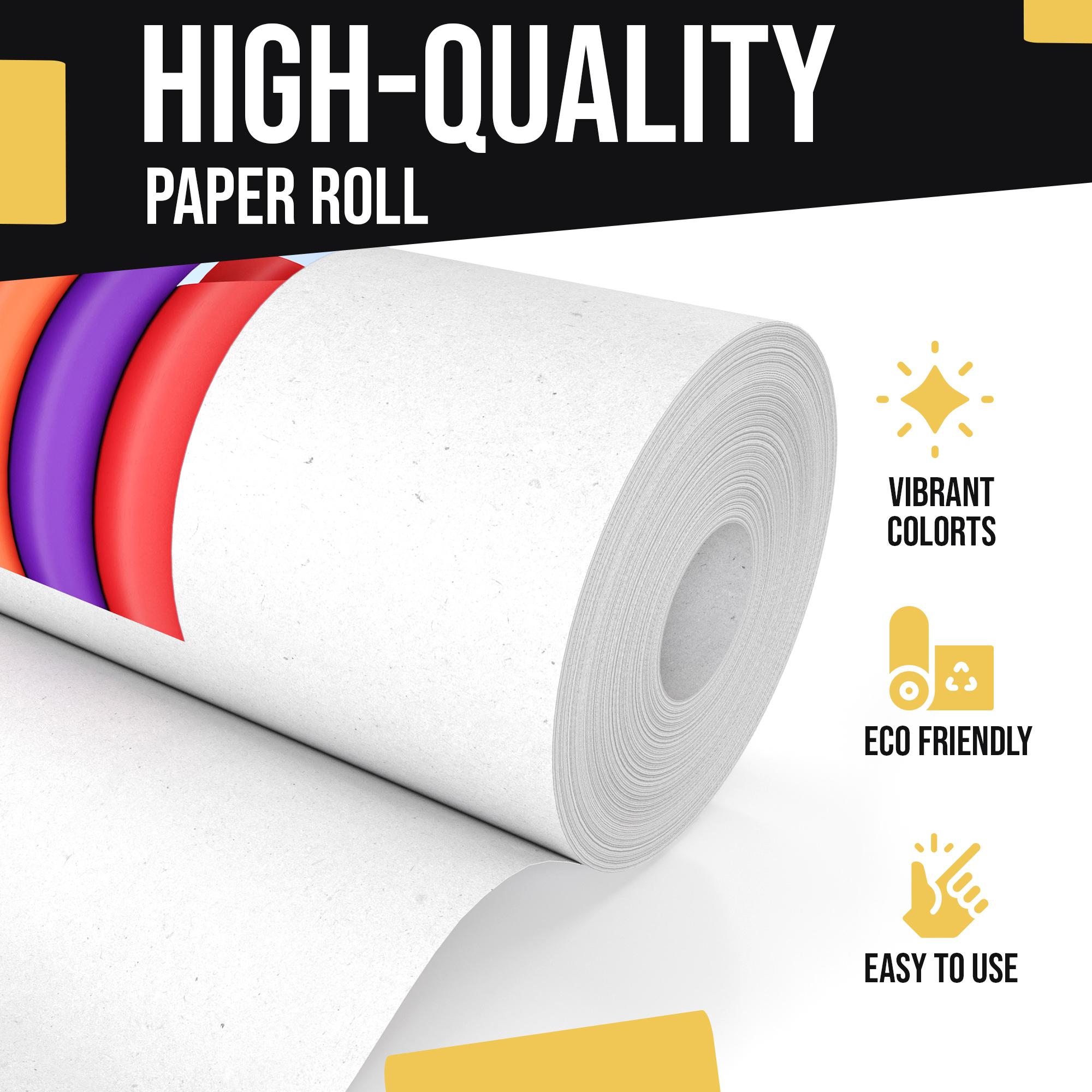 17.75 In. x 110 Ft. White Kraft Paper Roll