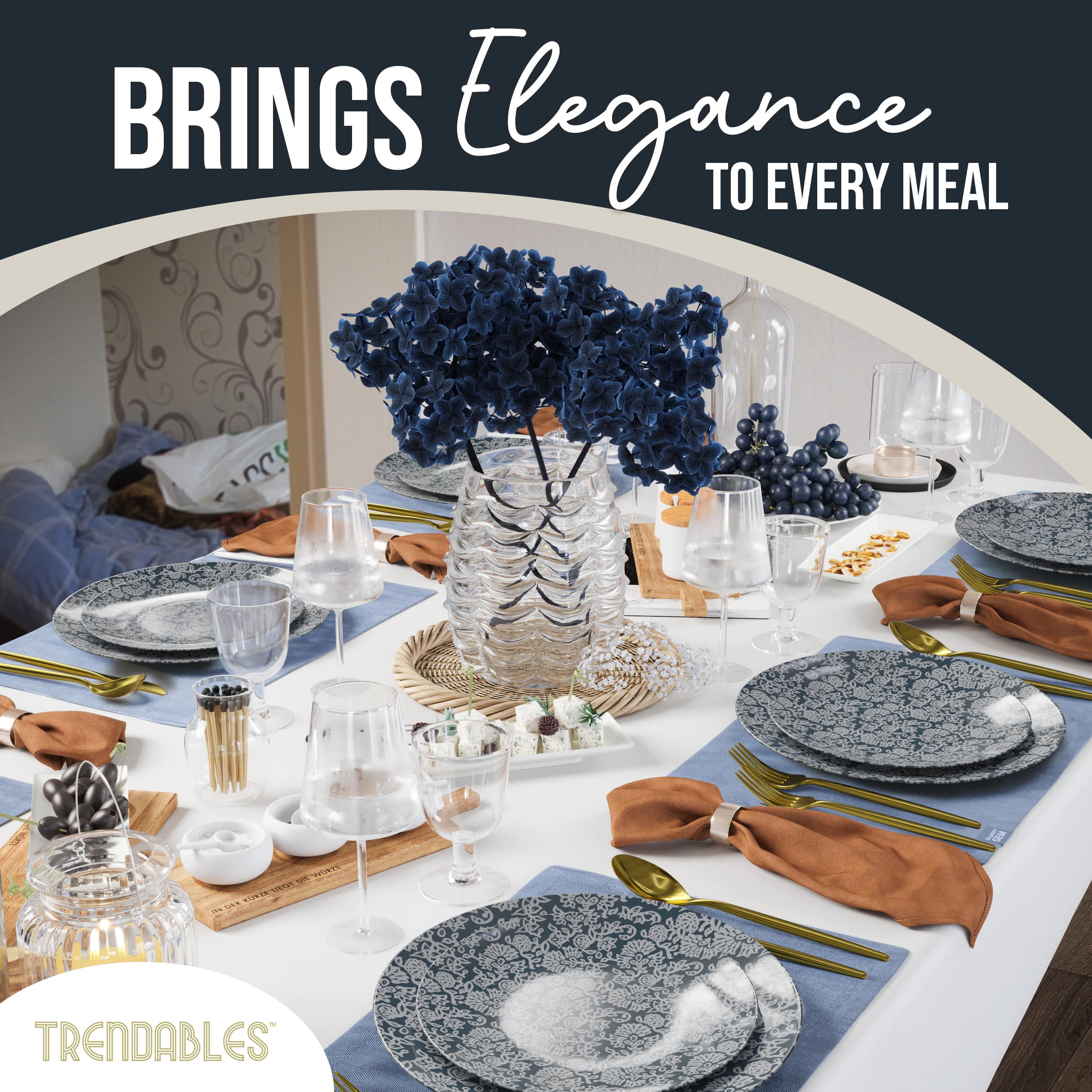 Garden Damask Combo Set | 40 10 In. + 40 8 In.