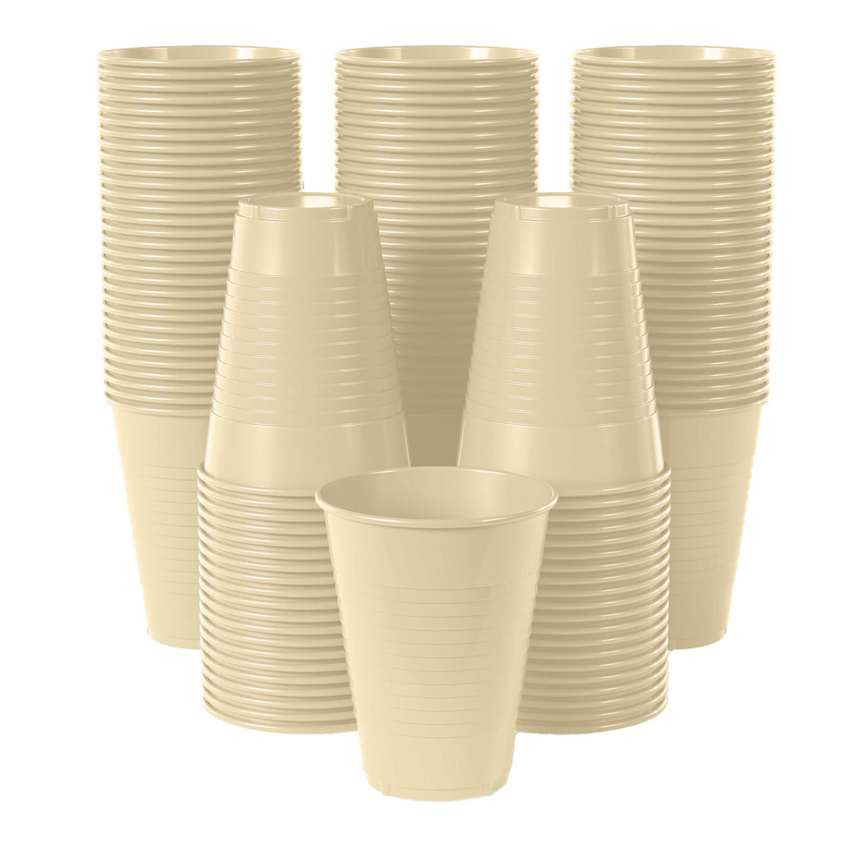 12 Oz. | Ivory Plastic Cups | 600 Count