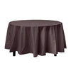 Premium Round Brown Plastic Tablecloth | 96 Count - Yom Tov Settings