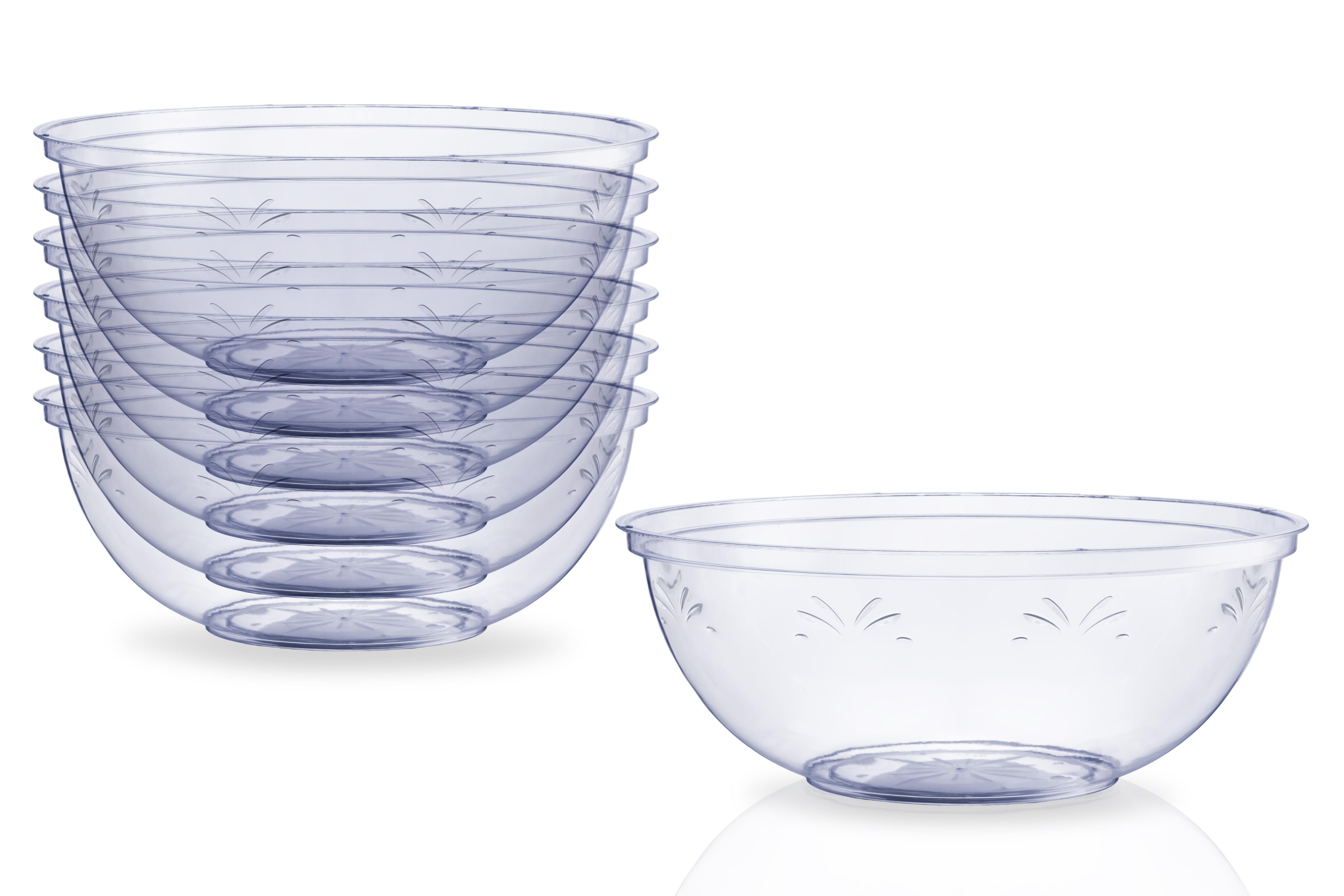 96 Oz. Clear Round Salad Bowl | 8 Count