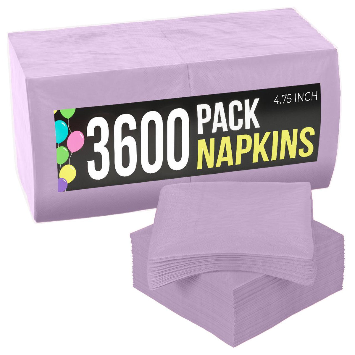 Lavender Beverage Napkins | 3600 Pack