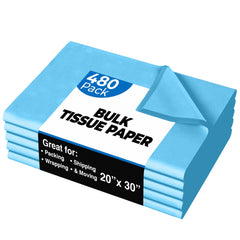 20 In. x 30 In. Light Blue Tissue Paper | 480 Sheets