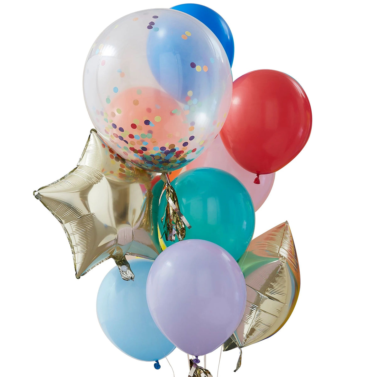 Vibrant Metallic Birthday Balloon Bouquet, 11-pcs - Pack of 5