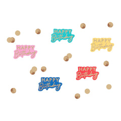 Multicolor Happy Birthday Die-Cut Confetti - Pack of 5