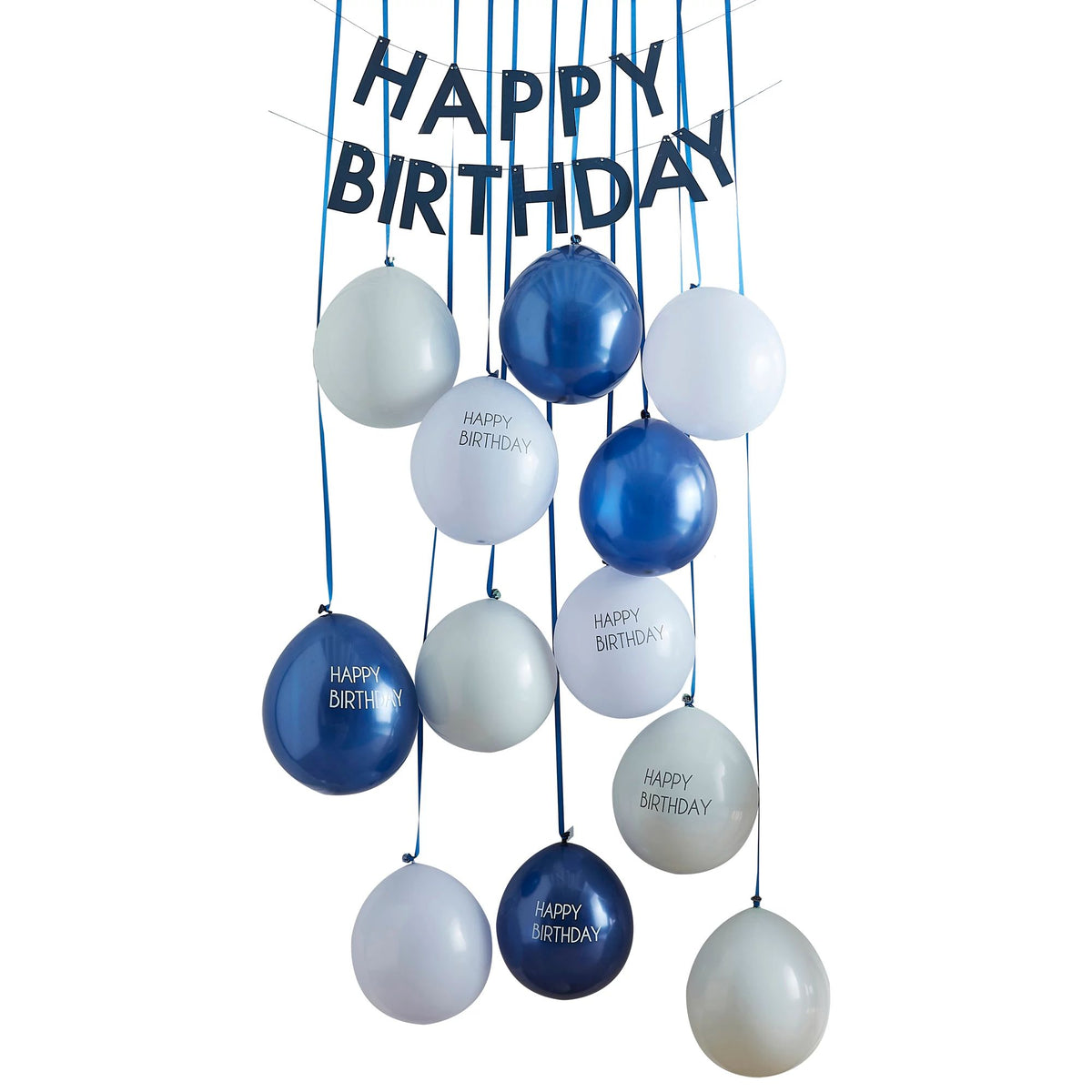 Blue Birthday Balloon Decoration Kit - Case of 30