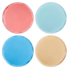 Bright Pastel Happy Birthday Rim Paper Plates, 9.5-inch, 8-ct - Case of 40