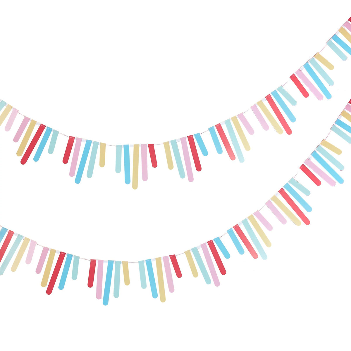Bright Pastel Multi-Color Card Sticks Banner for Birthday/Party - Pack of 5