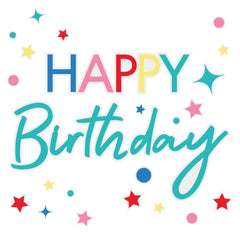 Happy Birthday Vinyl Window Sticker - Pack of 10