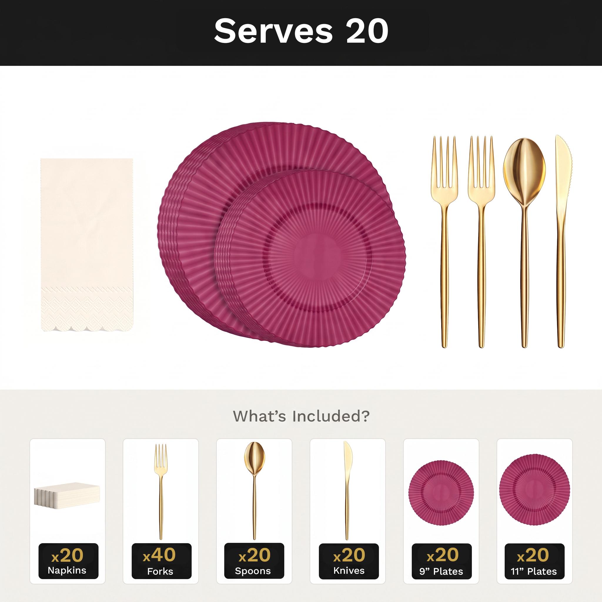 Service for 20 | Mulberry Gold