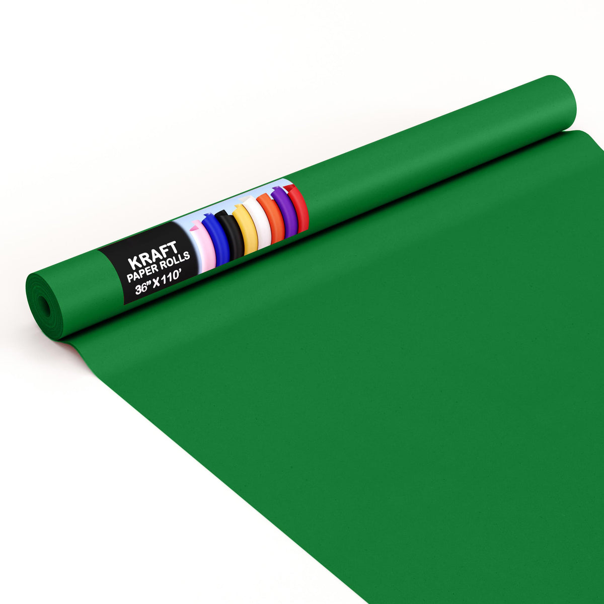 36 In. x 110 Ft. Emerald Green Kraft Roll