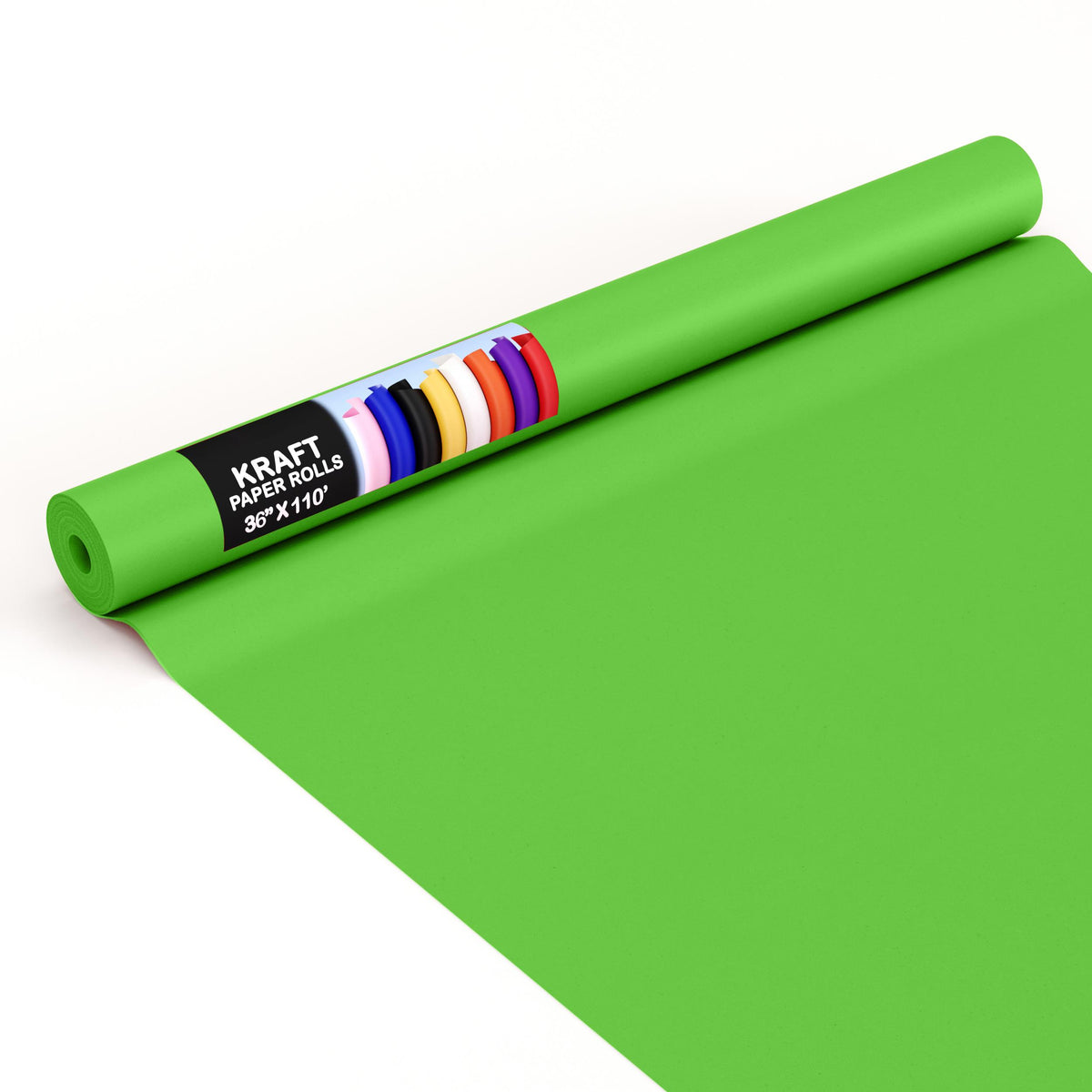 36 In. x 110 Ft. Lime Green Kraft Roll