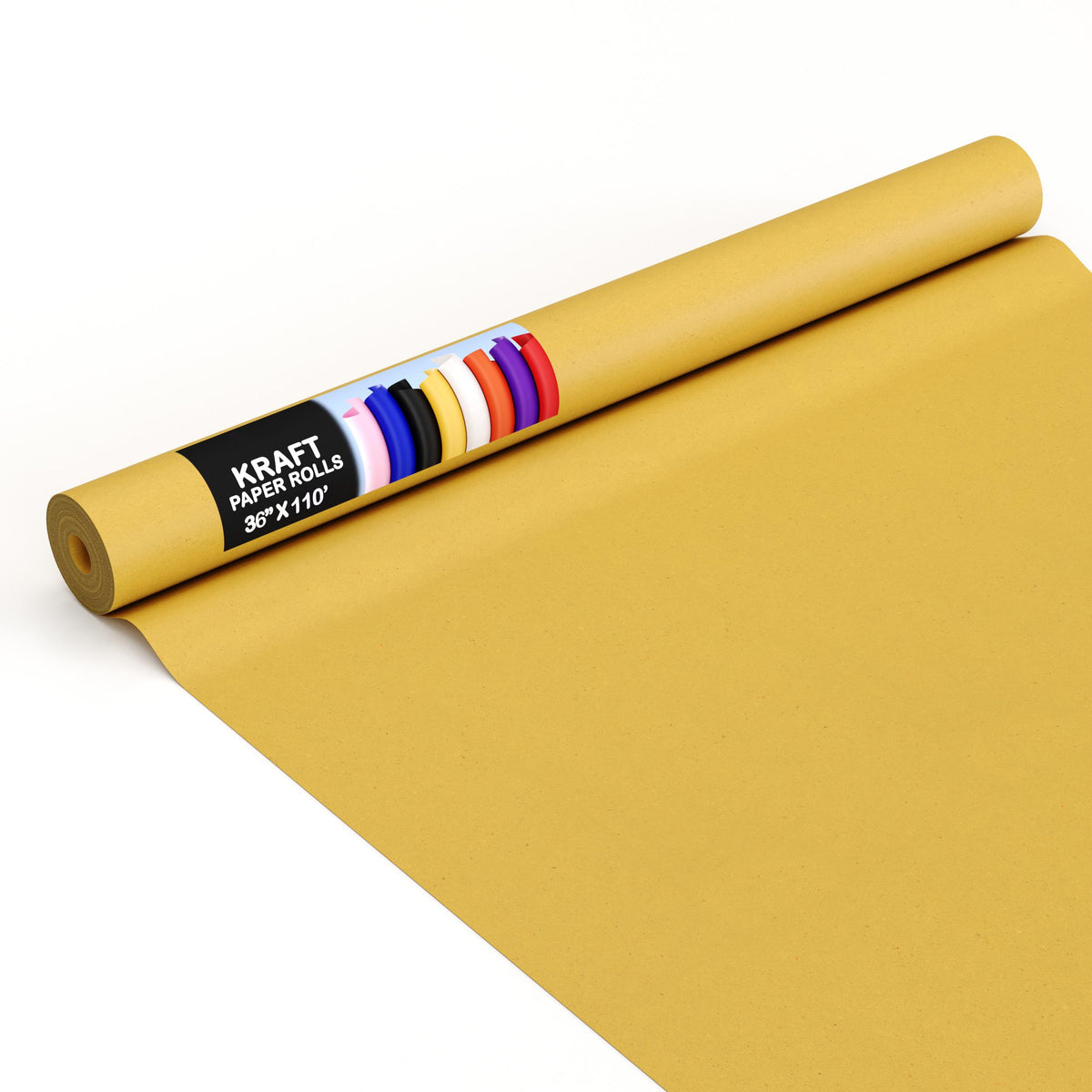 36 In. x 110 Ft. Yellow Kraft Paper Roll