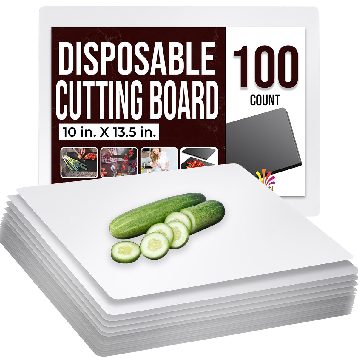 10 In. x 13.5 In. | Disposable Cutting Board | 100 Count